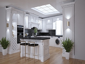 Açık Konsept Amerikan Tarzı Mutfak Tasarımları